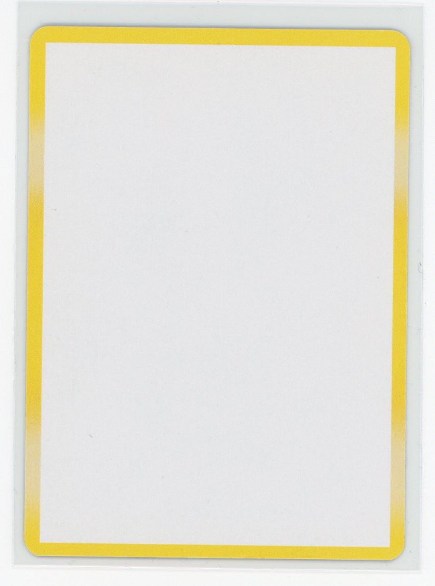 Yellow Border Blank Pokemon Card