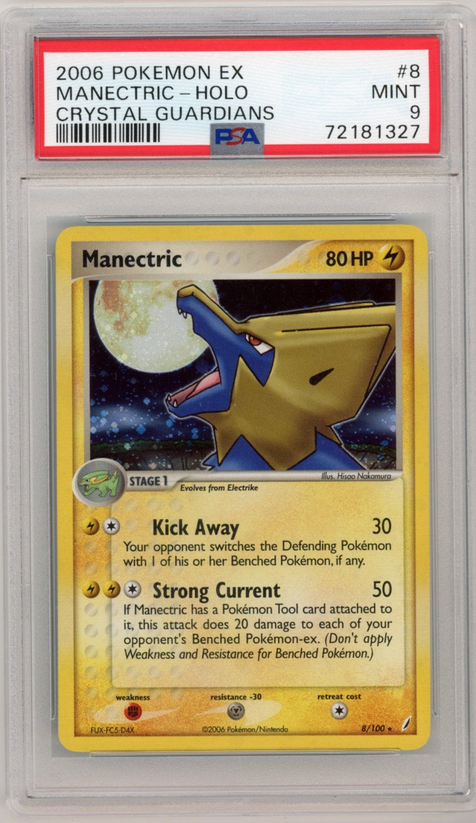 Manectric Holo 5 PSA 9