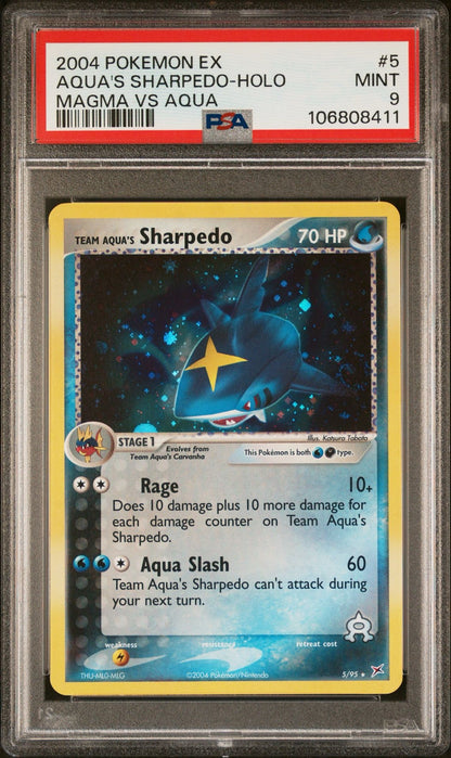 Sharpedo 5 Holo PSA9