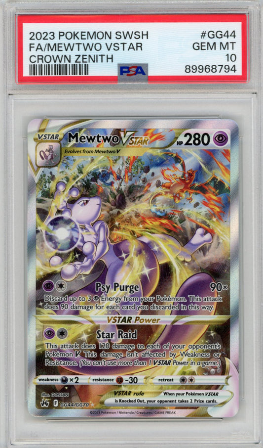2023 Mewtwo Vstar GG44 PSA 10