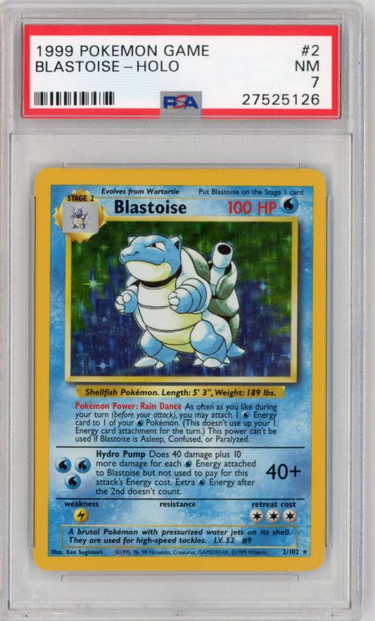 BLASTOISE BASE PSA 7