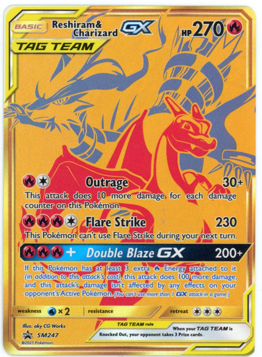 Reshiram & Charizard GX SM247 Promo
