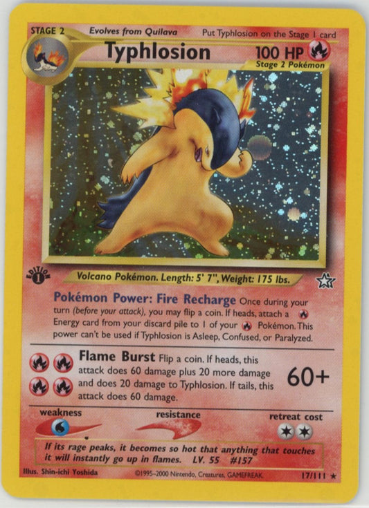 1st Edition Typhlosion Black Dot ERROR NM