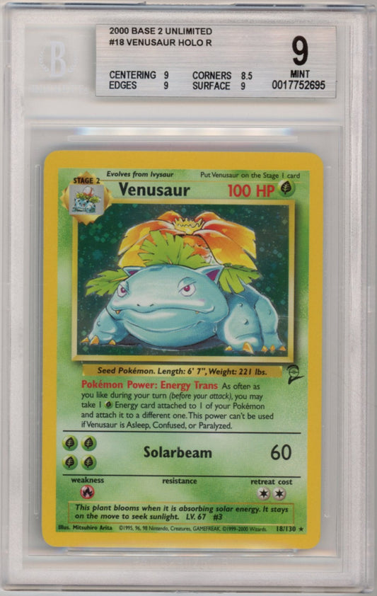 Venusaur Holo Base Set 2 BGS 9