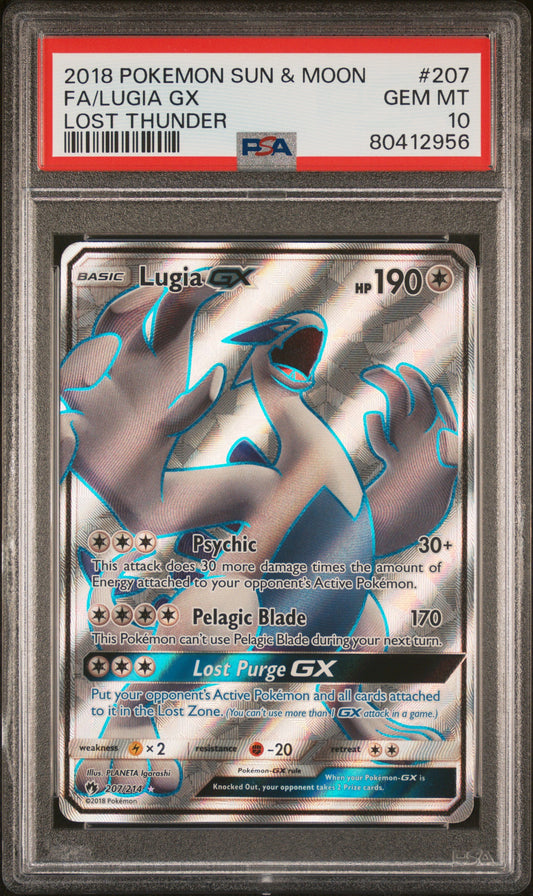 2018 Pokemon Lugia Lost Thunder #207 PSA 10